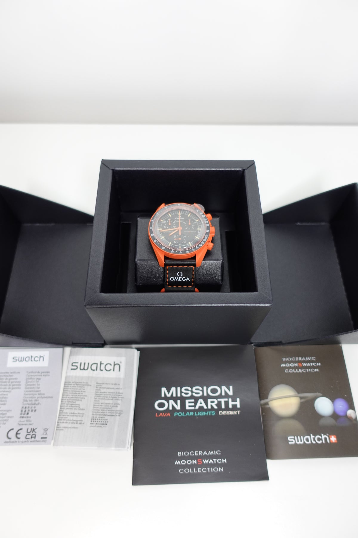 Omega x Swatch Mission On Earth - Lava Bioceramic MoonSwatch - New